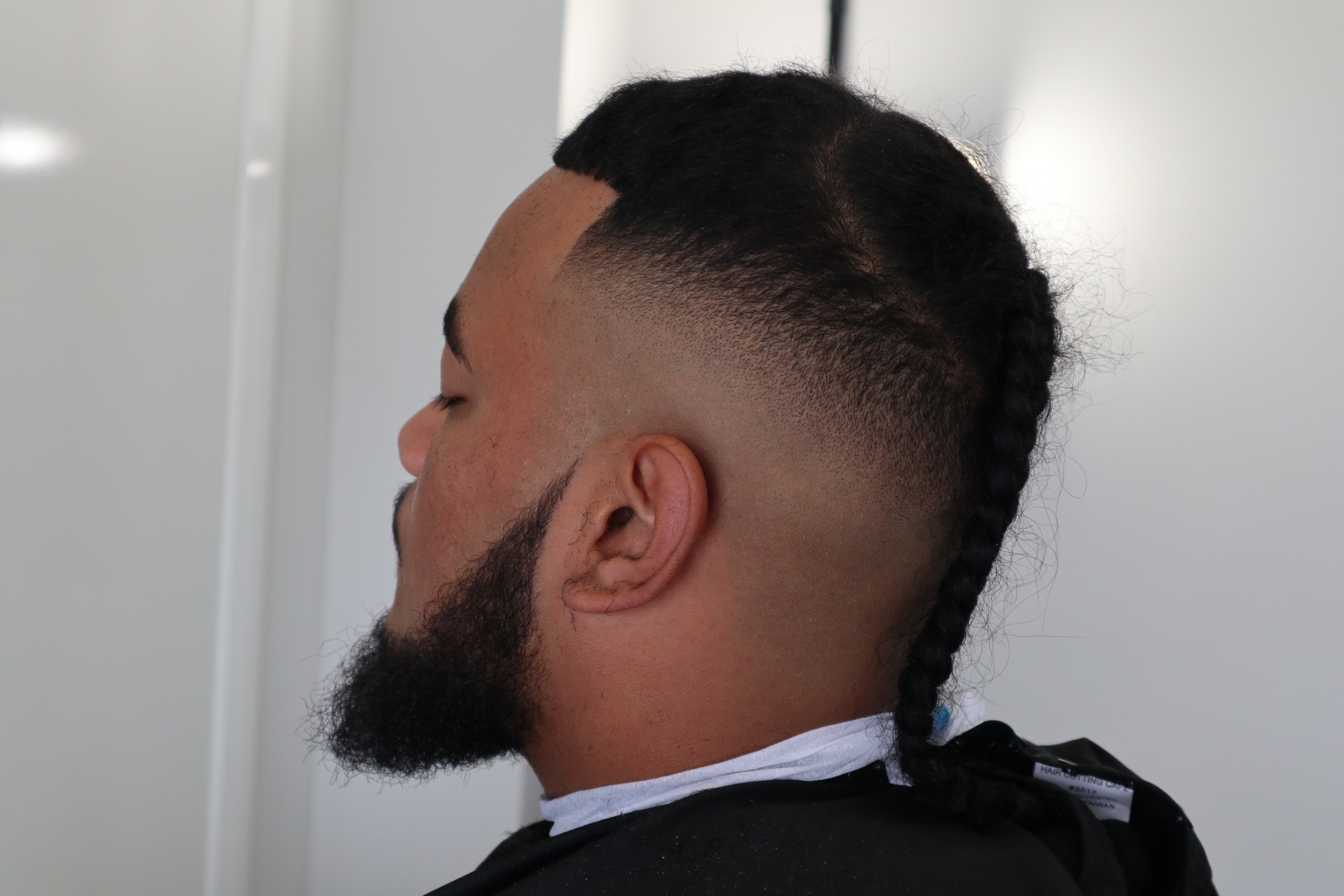 buzzcut, skin-fade + lineup, beard trim + lineup